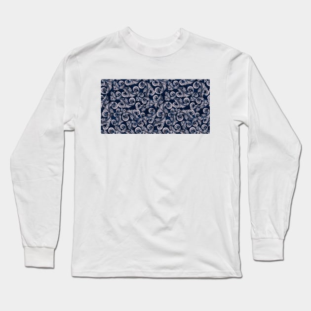 Floral Glitter Pattern Long Sleeve T-Shirt by FloralPatterns